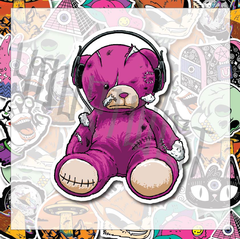 Hardcore Rave Teddy Sticker