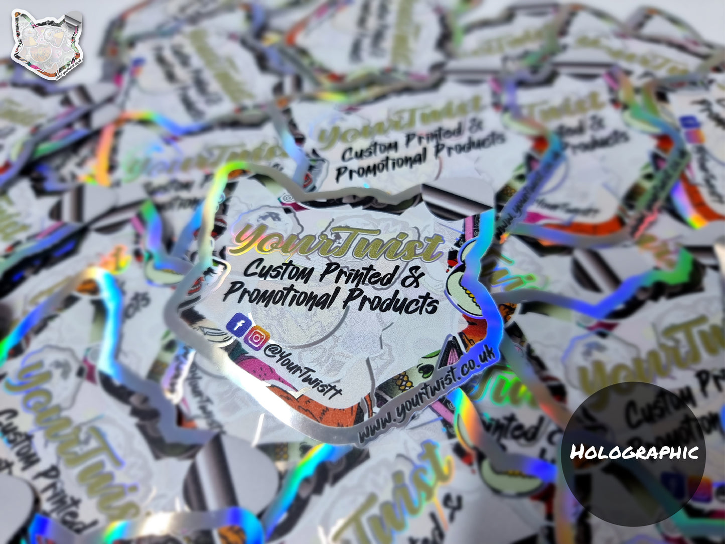 Glitter Holographic Die Cut Stickers