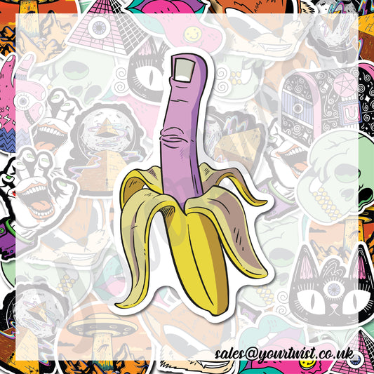 Zombie Banana Finger Sticker