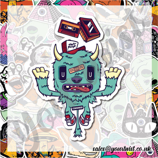 Daft Punk Monster Sticker