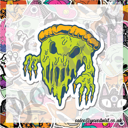 Slime Monster Pizza Sticker