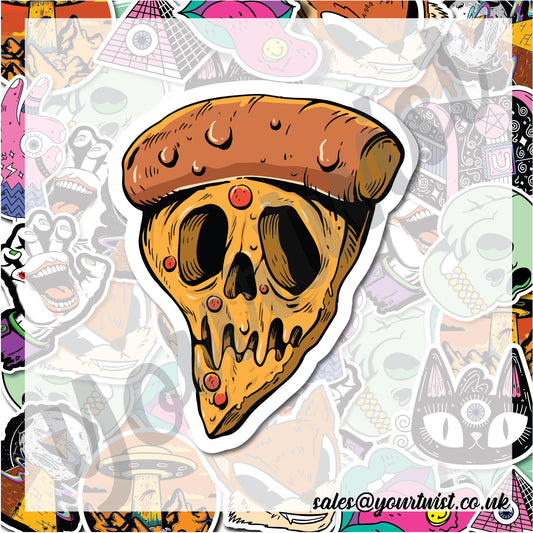 Undead Monster Pepperoni Slice Sticker