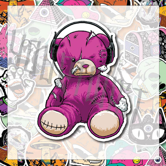 Hardcore Rave Teddy Sticker