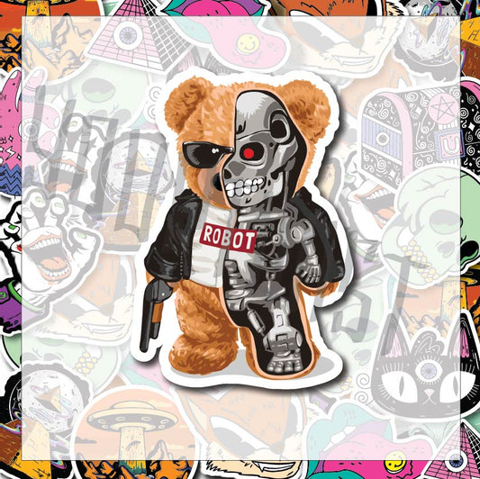 Terminator Robot Teddy Sticker